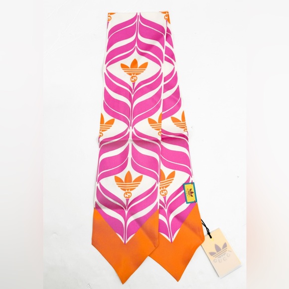 Gucci X Adidas Colorful Neck Bow Scarf 🔥🔥🔥😳😳👀 - Picture 2 of 10
